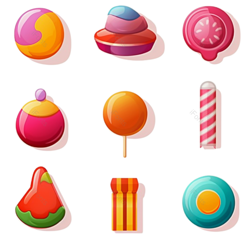 元素图片,儿童元素,甜品PNG,卡通甜品免抠素材